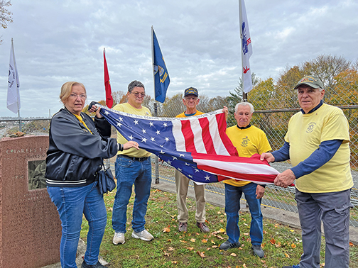 Highway overpass flag raised in honor of John J. Conway - Fairhaven ...